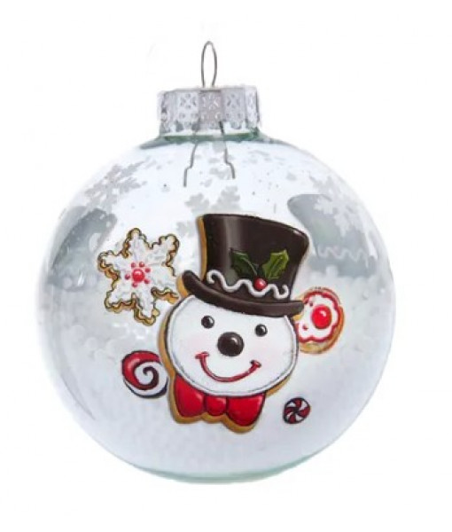 Snowman Glass Ball Ornament