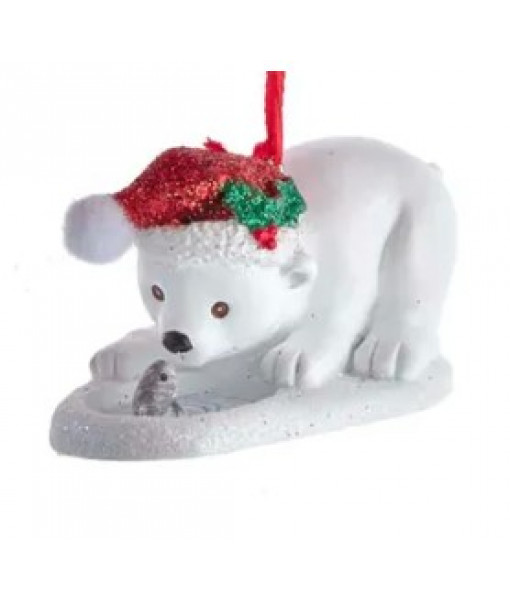 Polar Bear on Ice Ornament