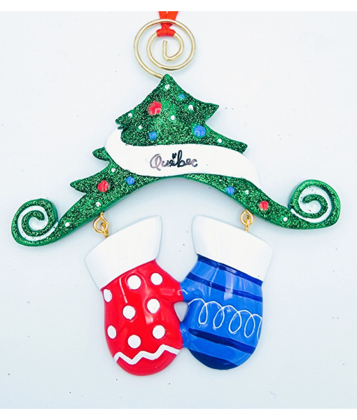 Ornament, Xmas tree with 2 mittens