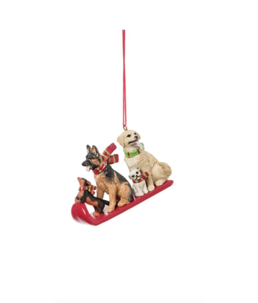 Dogs On Sled Ornament