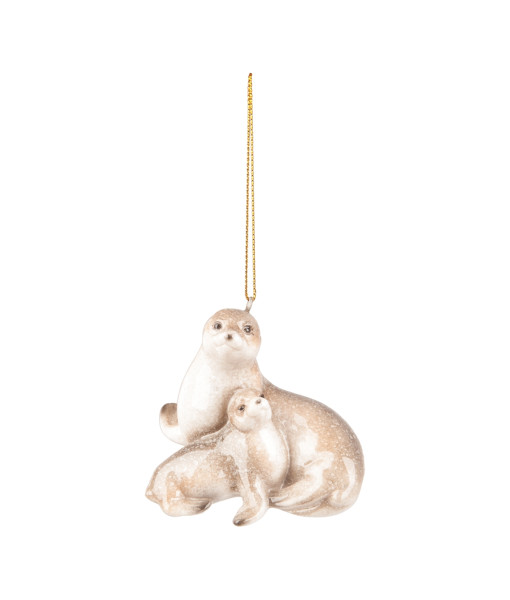 Mom & Baby Seal Ornament