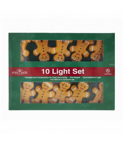 10-Light Gingerbread Man Light Set