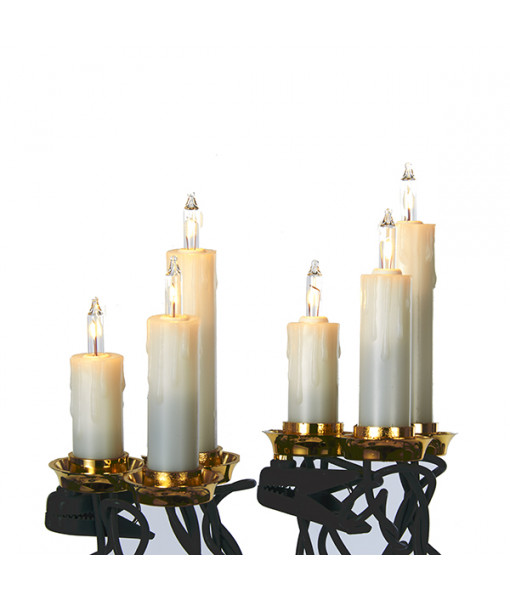 15-Light White Triple Candle Light Set