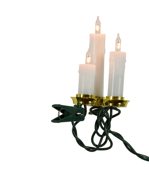 15-Light White Triple Candle Light Set