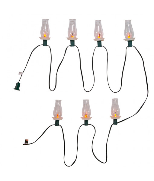 7-Light Flicker Flame Bulb Light Set