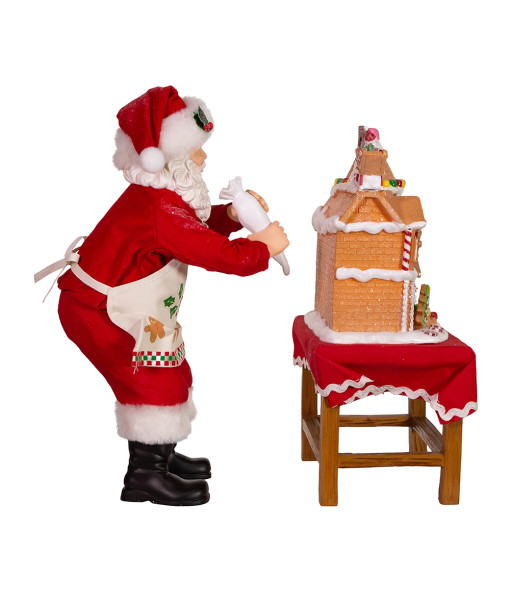 Santa with Gingerbread House, table piece