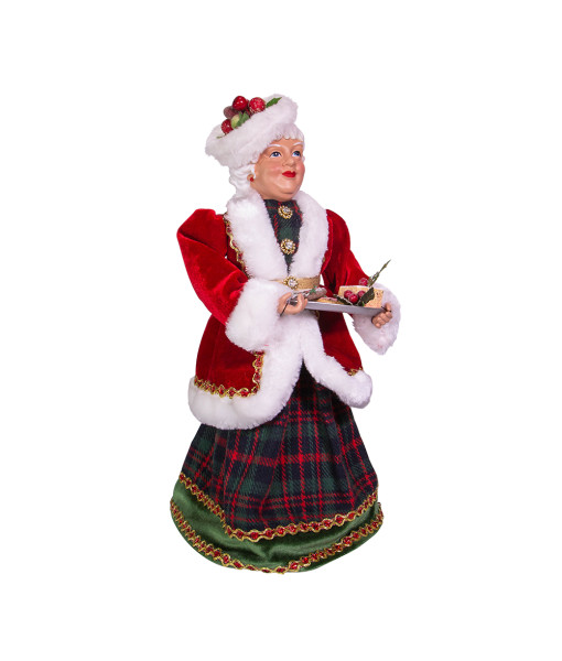 Table Ornament, Mrs. Claus with treats