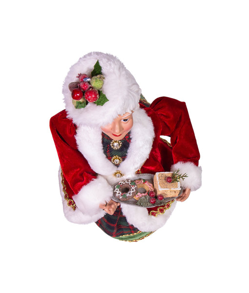 Table Ornament, Mrs. Claus with treats
