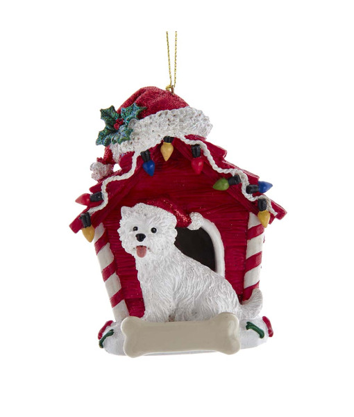 West Highland Terrier (Westie) Ornament with Doghouse