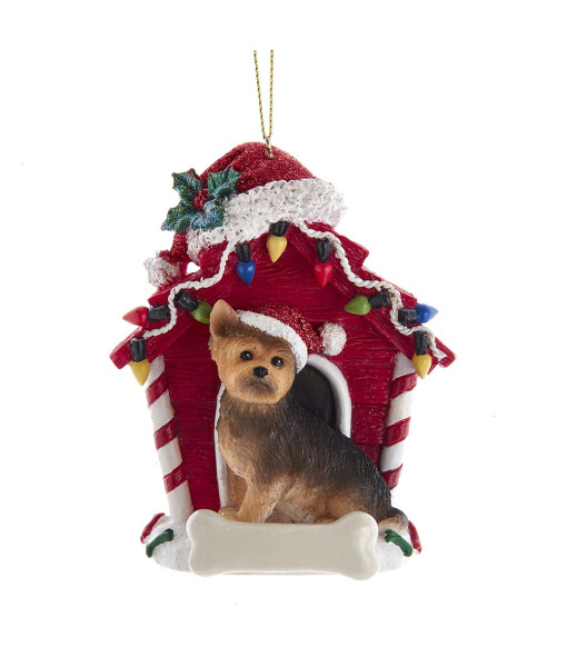 Yorkshire Terrier Ornament with Doghouse