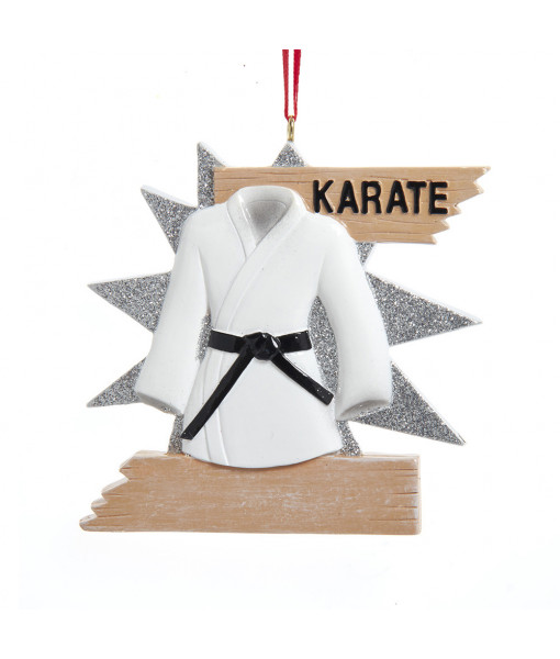 Ornament, Karate Gi with Black Belt