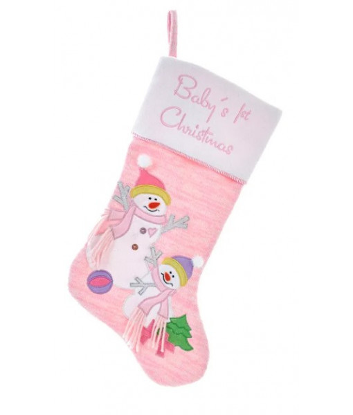 Baby's 1st Christmas Pink Stocking