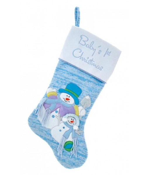 Baby's 1st Christmas Blue Stocking