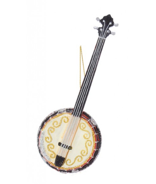 Banjo Glass Ornament
