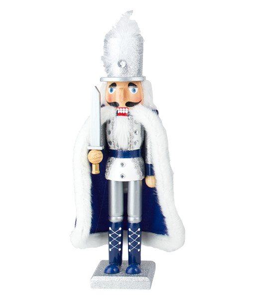 Blue and Silver Nutcracker, with Sword, 15