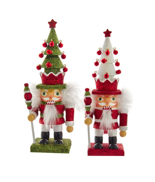 Pièce de table, casse-noisette avec un chapeau de style sapin de Noël