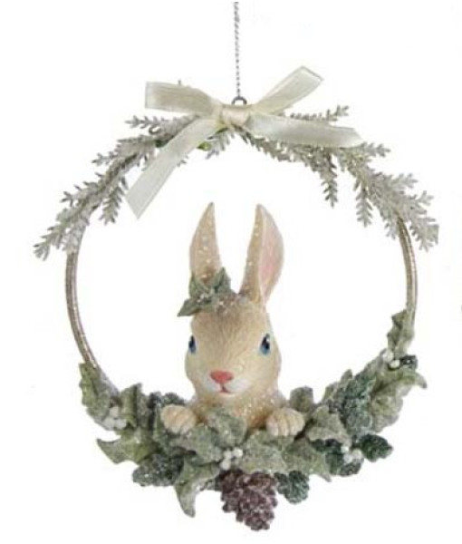 Ornament, Rabbit in Wreath
