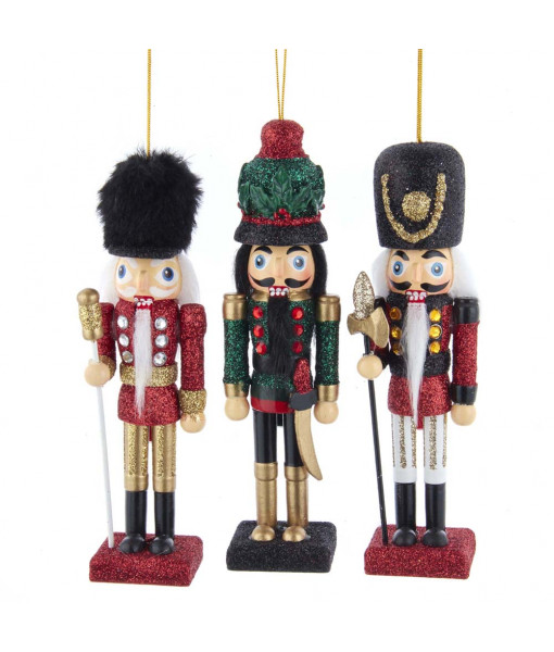 Green and Red Nutcracker Ornament
