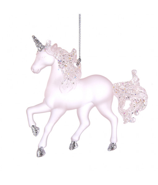 Pink Unicorn with Glitter, Ornament