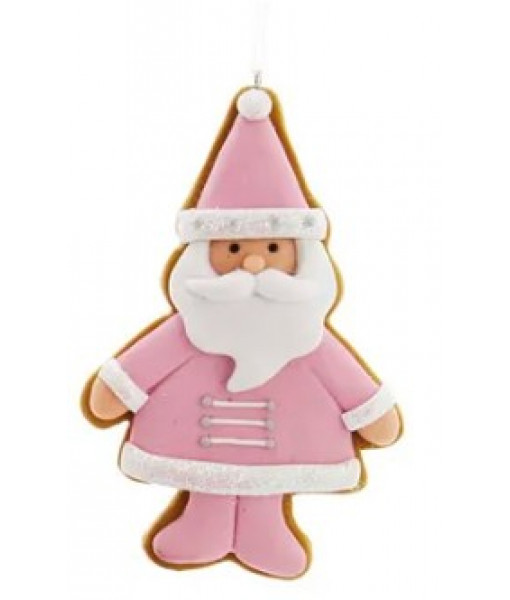 Tree Ornament, Pink Santa