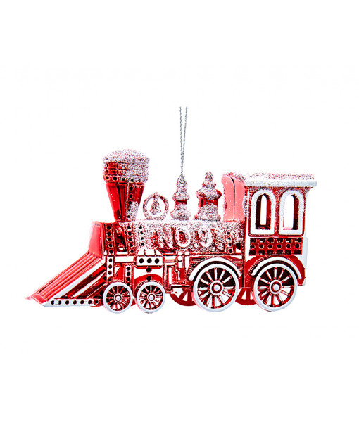 Red and White Train Ornament