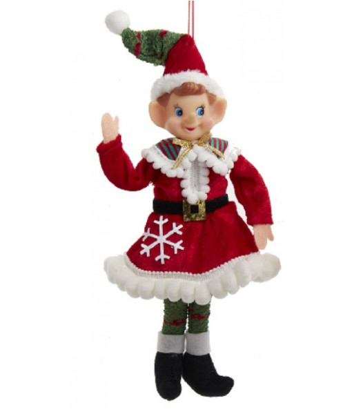 Fabric Elf Ornament
