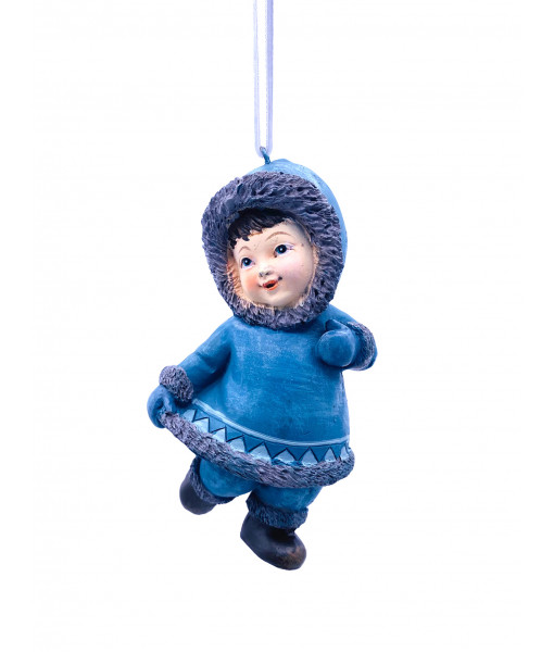 Child with Blue Coat Ornament