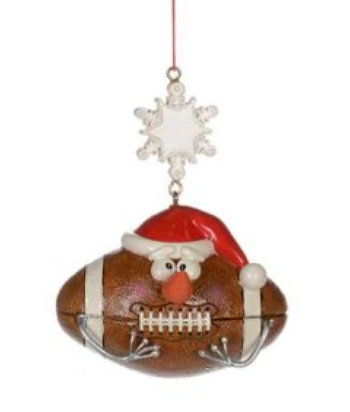 Football with Quirky Face Ornament