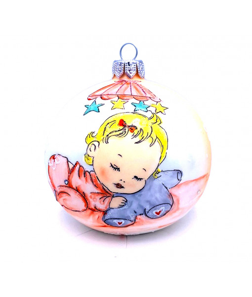 Baby girl Glass Ornament