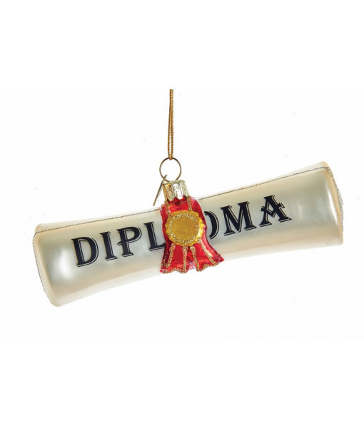Diploma Glass Ornament