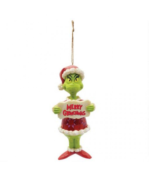 Grinch Merry Christmas Ornament