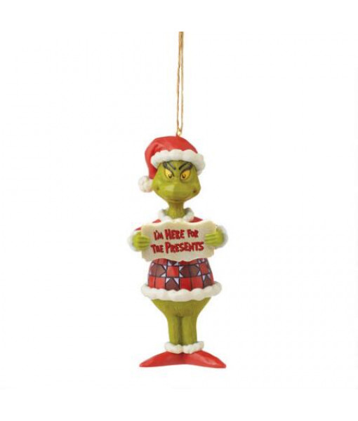 Grinch Here For The Presents Ornament