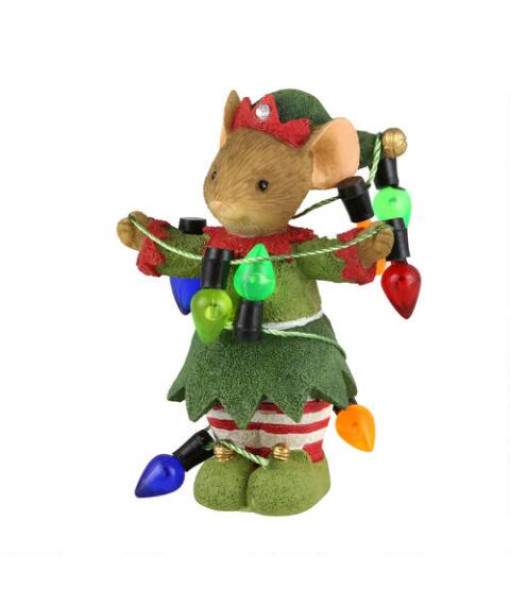 Tails with Heart Mouse with Lights Figurine