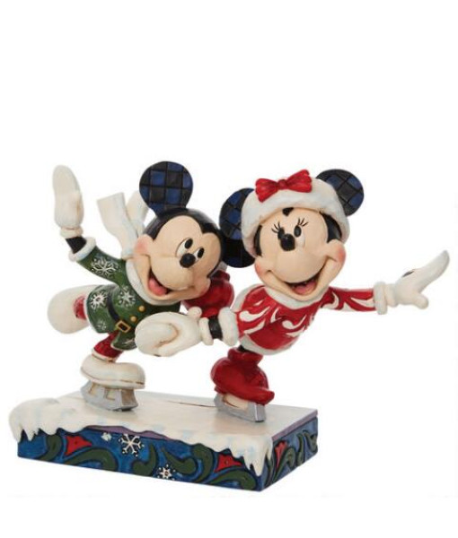 Minnie et Mickey font du patin à glace