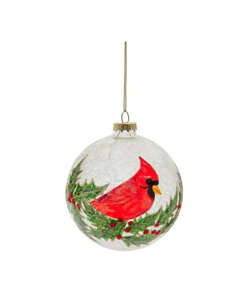 Glass ornament, with Cardinal
