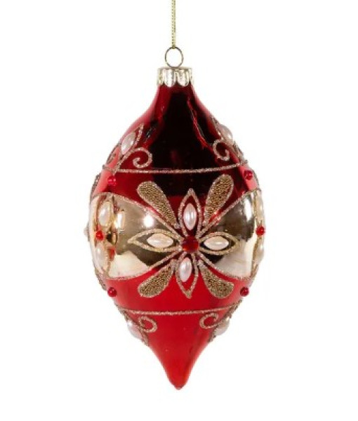 Classic Red/gold Glass Ball Ornament