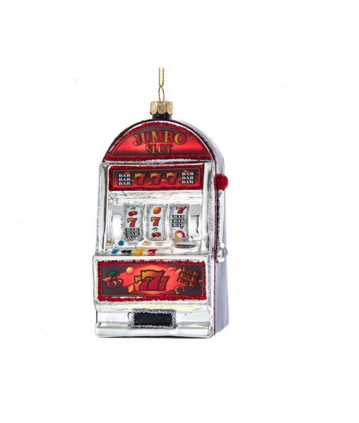 Slot Machine Glass Ornament