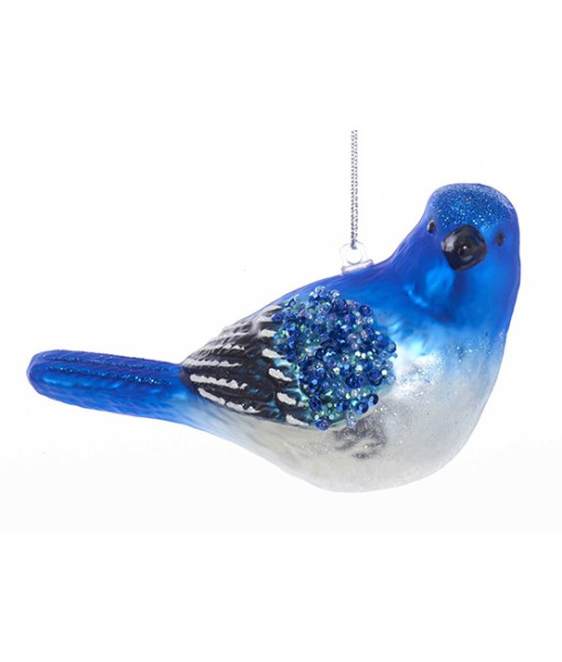 Glass Bluejay Ornament