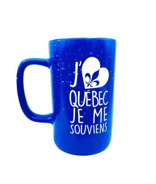 Souvenir Mug, Fleur de lys and J'aime Quebec motto, Je Me Souviens