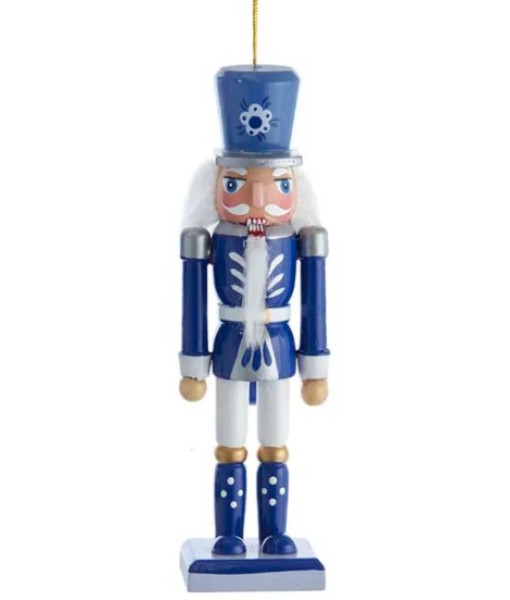 Blue/wht Nutcrackr Crown Ornament