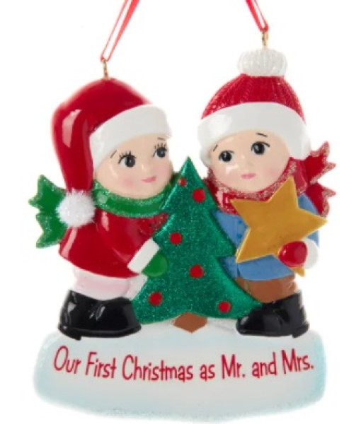 ''Our 1st Christmas'' Newlyweds Ornament