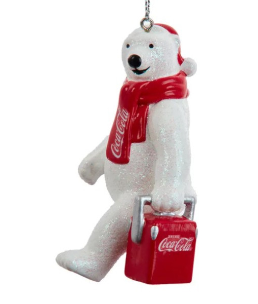 Ornament, Polar Bear with Coca Cola cooler