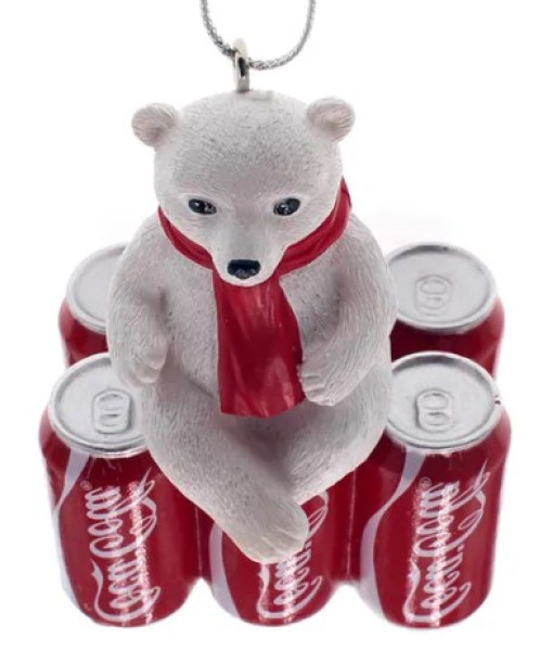 Ornement, Coca Cola 6 pack avec ourson polaire