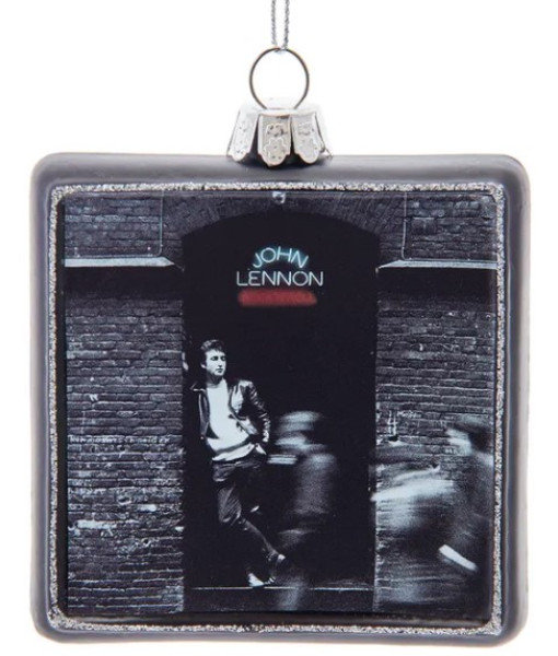 John Lennon Glass Ornament Album