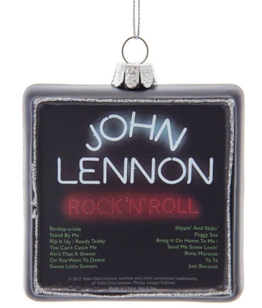 John Lennon Glass Ornament Album