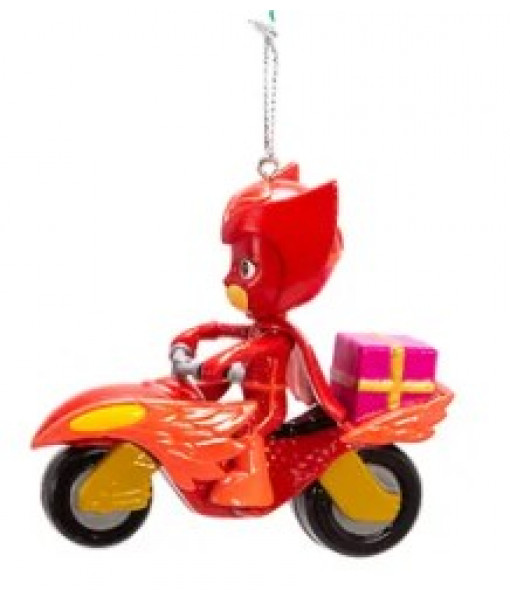 Red Pyjamask Owlette on motorbike