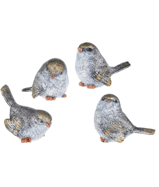 Oiseau des bois en argent et or, déco d'étagère. Mesure 5 cm. Oiseau des bois en argent et or, déco d'étagère. Mesure 5 cm.