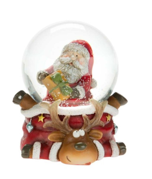 Santa with Gift Snowglobe