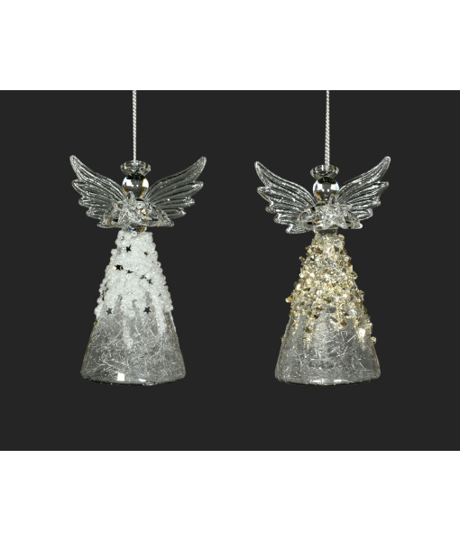 Ornement, Ange avec glaçage doré et paillettes