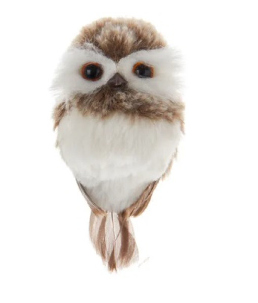 Grey and Brown Owl Ornament